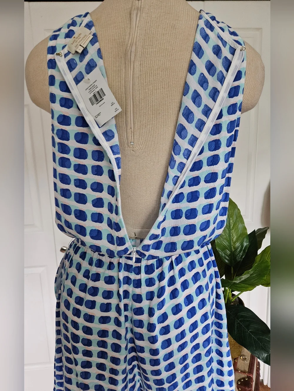 NWT Kate Spade Island Stamp Geometric Romper Preppy Summer Resortwear Size L